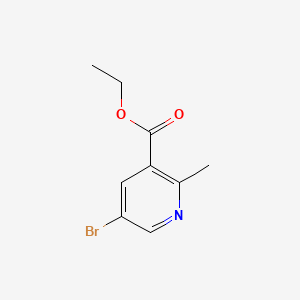 Ethyl 5-bromo-2-methylnicotinate chemical structure (CAS 129477-21-0)