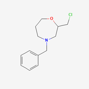 4-Benzyl-2-(chloromethyl)homomorpholine chemical structure (CAS 129482-45-7)