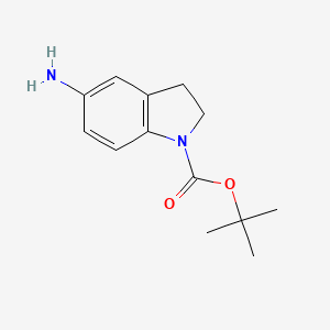 tert-Butyl 5-aminoindoline-1-carboxylate chemical structure (CAS 129487-92-9)