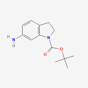 tert-Butyl 6-aminoindoline-1-carboxylate chemical structure (CAS 129488-00-2)