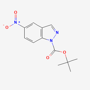 tert-Butyl 5-nitro-1H-indazole-1-carboxylate chemical structure (CAS 129488-09-1)