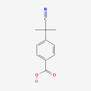 4-(2-Cyanopropan-2-yl)benzoic acid chemical structure (CAS 129488-74-0)