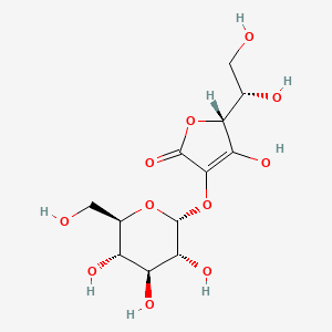 (R)-5-((S)-1,2-Dihydroxyethyl)-4-hydroxy-3-(((2R,3R,4S,5S,6R)-3,4,5-trihydroxy-6-(hydroxymethyl)tetrahydro-2H-pyran-2-yl)oxy)furan-2(5H)-one chemical structure (CAS 129499-78-1)