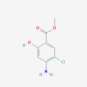 Methyl 4-amino-5-chloro-2-hydroxybenzoate chemical structure (CAS 129511-06-4)