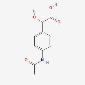 2-(4-Acetamidophenyl)-2-hydroxyacetic acid chemical structure (CAS 129550-49-8)