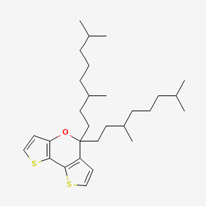 5,5-Bis(3,7-dimethyloctyl)-5H-dithieno[3,2-b:2',3'-d]pyran chemical structure (CAS 1295502-20-3)