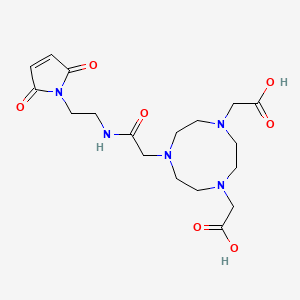 2,2'-(7-(2-((2-(2,5-Dioxo-2,5-dihydro-1H-pyrrol-1-yl)ethyl)amino)-2-oxoethyl)-1,4,7-triazonane-1,4-diyl)diacetic acid chemical structure (CAS 1295584-83-6)