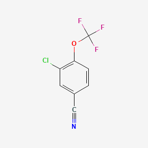 3-Chloro-4-(trifluoromethoxy)benzonitrile chemical structure (CAS 129604-26-8)