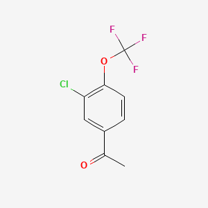 1-(3-Chloro-4-(trifluoromethoxy)phenyl)ethanone chemical structure (CAS 129604-27-9)
