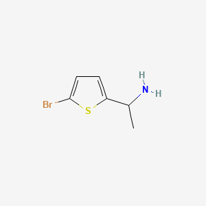 1-(5-Bromothiophen-2-yl)ethanamine chemical structure (CAS 129605-38-5)