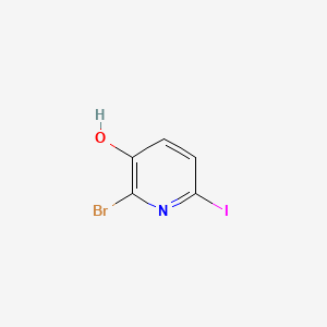 2-Bromo-6-iodopyridin-3-ol chemical structure (CAS 129611-32-1)