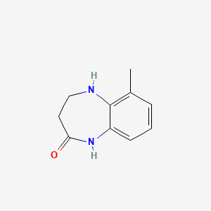 6-Methyl-1,3,4,5-tetrahydro-2H-benzo[b][1,4]diazepin-2-one chemical structure (CAS 1296194-31-4)