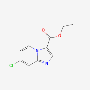 Ethyl 7-chloroimidazo[1,2-a]pyridine-3-carboxylate chemical structure (CAS 1296201-68-7)