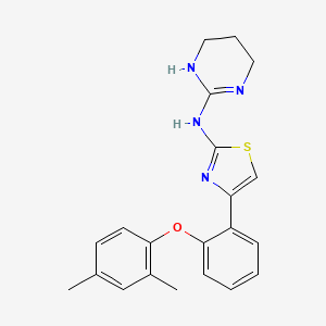 4-(2-(2,4-Dimethylphenoxy)phenyl)-N-(1,4,5,6-tetrahydropyrimidin-2-yl)thiazol-2-amine chemical structure (CAS 129639-79-8)