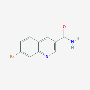7-Bromoquinoline-3-carboxamide chemical structure (CAS 1296950-66-7)