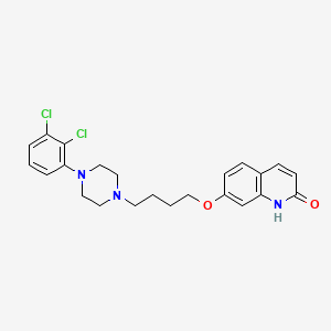 7-(4-(4-(2,3-Dichlorophenyl)piperazin-1-yl)butoxy)quinolin-2(1H)-one chemical structure (CAS 129722-25-4)