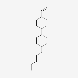 (trans,trans)-4-Pentyl-4'-vinyl-1,1'-bi(cyclohexane) chemical structure (CAS 129738-34-7)