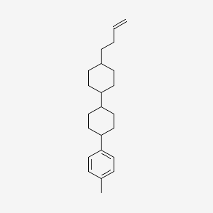 (trans,trans)-4-(But-3-en-1-yl)-4'-(p-tolyl)-1,1'-bi(cyclohexane) chemical structure (CAS 129738-42-7)