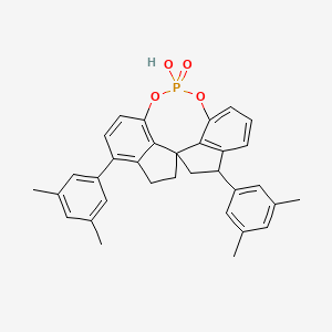 (11aR)-3,7-Bis(3,5-dimethylphenyl)-10,11,12,13-tetrahydro-5-hydroxy-diindeno[7,1-de:1',7'-fg][1,3,2]dioxaphosphocin-5-oxide chemical structure (CAS 1297613-75-2)