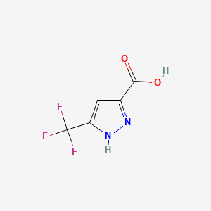 5-(Trifluoromethyl)-1H-pyrazole-3-carboxylic acid chemical structure (CAS 129768-28-1)