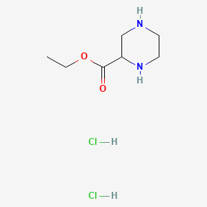 Ethyl piperazine-2-carboxylate dihydrochloride chemical structure (CAS 129798-91-0)