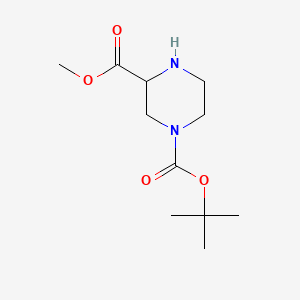 1-tert-Butyl 3-methyl piperazine-1,3-dicarboxylate chemical structure (CAS 129799-08-2)