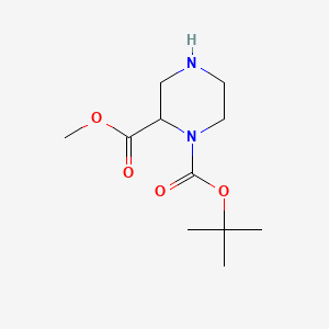 1-(tert-Butyl) 2-methyl piperazine-1,2-dicarboxylate chemical structure (CAS 129799-15-1)