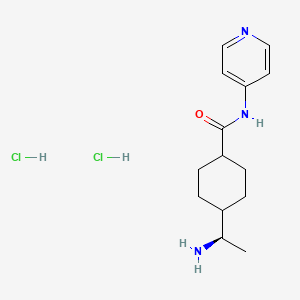 trans-4-((R)-1-Aminoethyl)-N-(pyridin-4-yl)cyclohexanecarboxamide dihydrochloride chemical structure (CAS 129830-38-2)