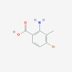 2-Amino-4-bromo-3-methylbenzoic acid chemical structure (CAS 129833-29-0)