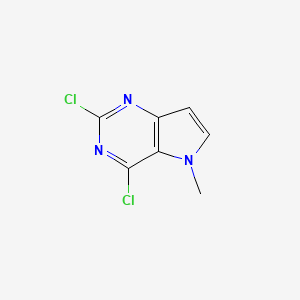 2,4-Dichloro-5-methyl-5H-pyrrolo[3,2-d]pyrimidine chemical structure (CAS 129872-81-7)