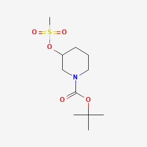 tert-Butyl 3-((methylsulfonyl)oxy)piperidine-1-carboxylate chemical structure (CAS 129888-60-4)