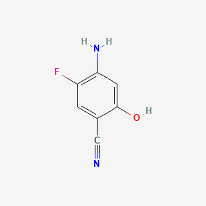 4-Amino-5-fluoro-2-hydroxybenzonitrile chemical structure (CAS 129911-04-2)
