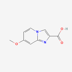 7-Methoxyimidazo[1,2-a]pyridine-2-carboxylic acid chemical structure (CAS 129912-15-8)