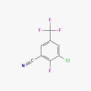 3-Chloro-2-fluoro-5-(trifluoromethyl)benzonitrile chemical structure (CAS 129931-47-1)