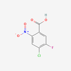4-Chloro-5-fluoro-2-nitrobenzoic acid chemical structure (CAS 129951-45-7)