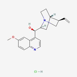 (R)-(6-Methoxyquinolin-4-yl)((1S,2S,4S,5R)-5-vinylquinuclidin-2-yl)methanol hydrochloride chemical structure (CAS 130-89-2)