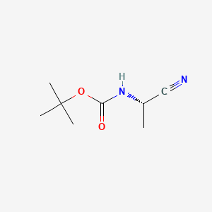 (S)-tert-Butyl (1-cyanoethyl)carbamate chemical structure (CAS 130013-83-1)