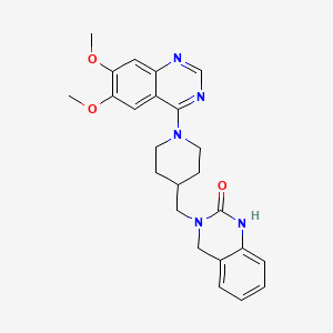 3-((1-(6,7-Dimethoxyquinazolin-4-yl)piperidin-4-yl)methyl)-3,4-dihydroquinazolin-2(1H)-one chemical structure (CAS 130017-40-2)