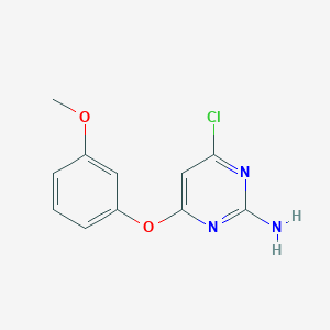4-Chloro-6-(3-methoxyphenoxy)pyrimidin-2-amine chemical structure (CAS 130035-40-4)