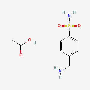 4-(Aminomethyl)benzenesulfonamide acetate chemical structure (CAS 13009-99-9)