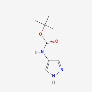 tert-Butyl 1H-pyrazol-4-ylcarbamate chemical structure (CAS 130106-42-2)