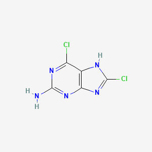 6,8-Dichloro-7H-purin-2-ylamine chemical structure (CAS 130120-68-2)