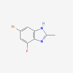 6-Bromo-4-fluoro-2-methyl-1H-benzo[d]imidazole chemical structure (CAS 1301214-70-9)