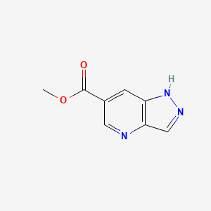 Methyl 1H-pyrazolo[4,3-b]pyridine-6-carboxylate chemical structure (CAS 1301214-72-1)