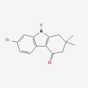 7-Bromo-2,3-dihydro-2,2-dimethyl-1H-carbazol-4(9H)-one chemical structure (CAS 1301219-07-7)