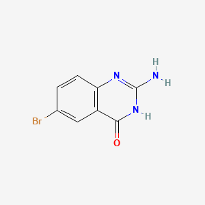 2-Amino-6-bromoquinazolin-4-ol chemical structure (CAS 130148-53-7)