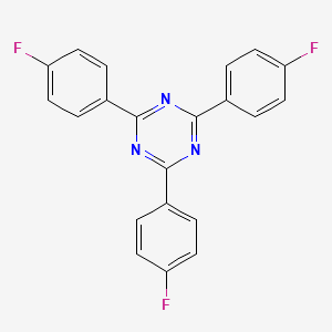 2,4,6-Tris(4-fluorophenyl)-1,3,5-triazine chemical structure (CAS 130156-10-4)