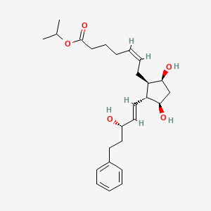 Isopropyl (Z)-7-((1R,2R,3R,5S)-3,5-dihydroxy-2-((S,E)-3-hydroxy-5-phenylpent-1-en-1-yl)cyclopentyl)hept-5-enoate chemical structure (CAS 130209-76-6)