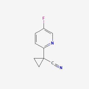 1-(5-Fluoropyridin-2-yl)cyclopropane-1-carbonitrile chemical structure (CAS 1302580-97-7)