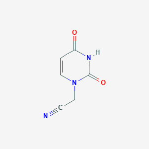 2-(2,4-Dioxo-1,2,3,4-tetrahydropyrimidin-1-yl)acetonitrile chemical structure (CAS 130278-40-9)
